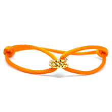 Afbeelding in Gallery-weergave laden, By Trend Armband Satin Triple Love Oranje