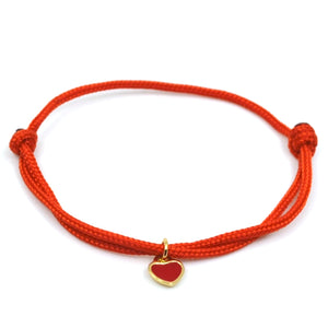 By Trend Armband Limited Nylon Red Heart Oranje