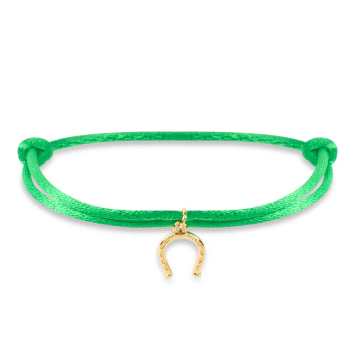 By Trend Armband Satin Good Luck Charm Groen