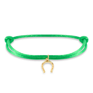 By Trend Armband Satin Good Luck Charm Groen