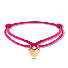 Afbeelding in Gallery-weergave laden, By Trend Armband Satin Love Heart Roze