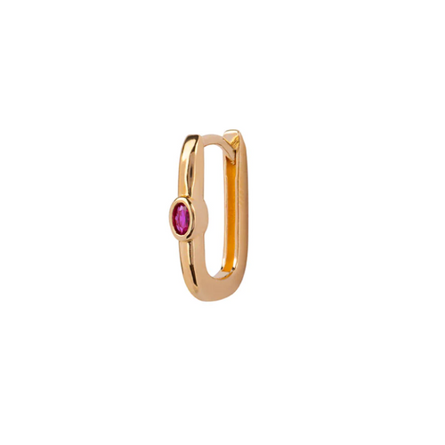 Bobby Rose Jewelry Oorbel Oval Pink (Per stuk)