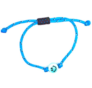 Bert Armband Smiley Turquoise (kies uit meerdere kleuren koord)