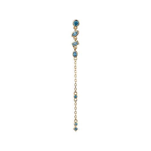 Bobby Rose Jewelry Oorbel Elegance Aqua (Per stuk)