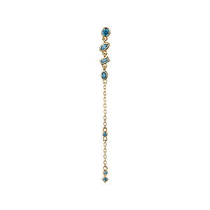 Bobby Rose Jewelry Oorbel Elegance Aqua (Per stuk)