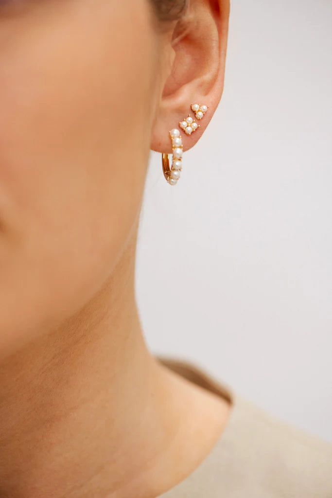 Bobby Rose Jewelry Oorbel Square Perla (per stuk)