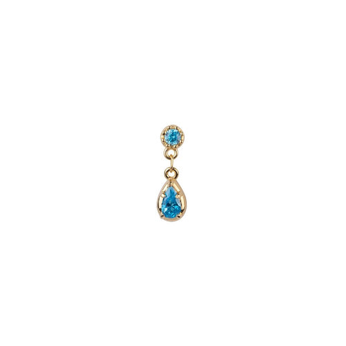 Bobby Rose Jewelry Oorbel Waterdrop Aqua (Per stuk)