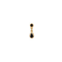 Afbeelding in Gallery-weergave laden, Bobby Rose Jewelry Oorbel Waterdrop onyx Goud (per stuk)