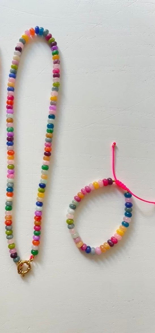 Bestelling ketting + armband colour