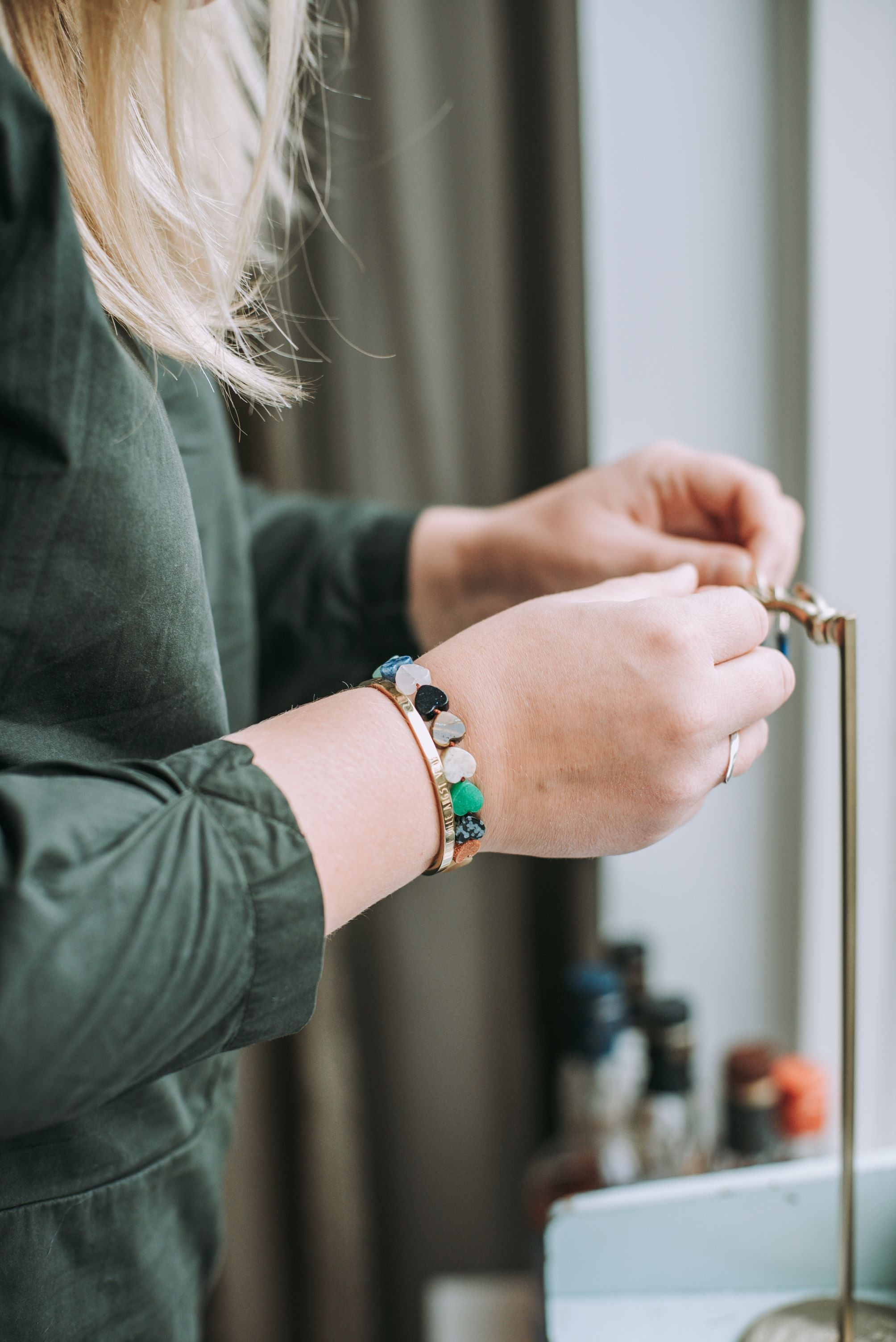 BERT Armband Hartjes Edelsteen Mix