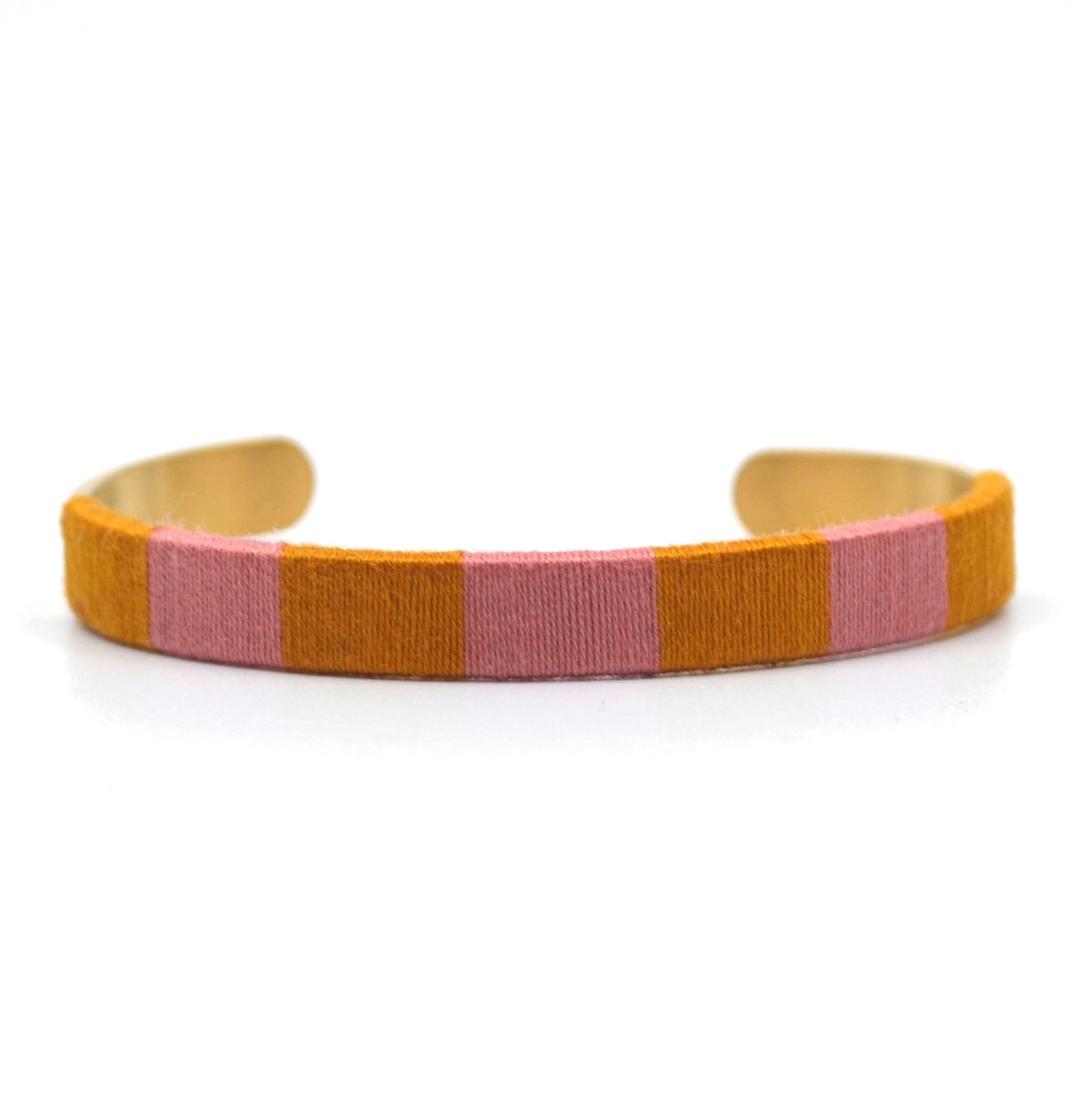 Bert Armband Bangle M Okergeel/Roze