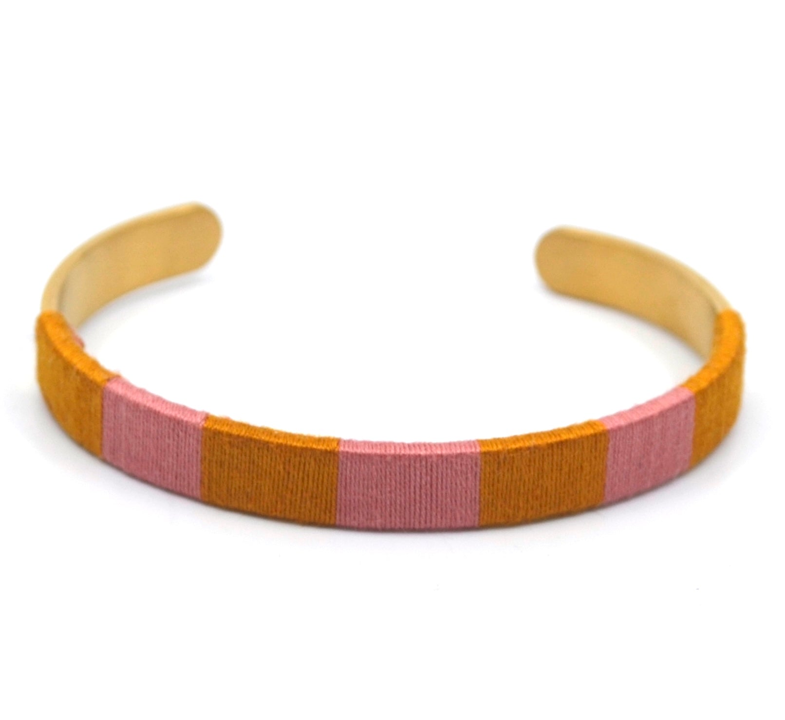 Bert Armband Bangle M Okergeel/Roze