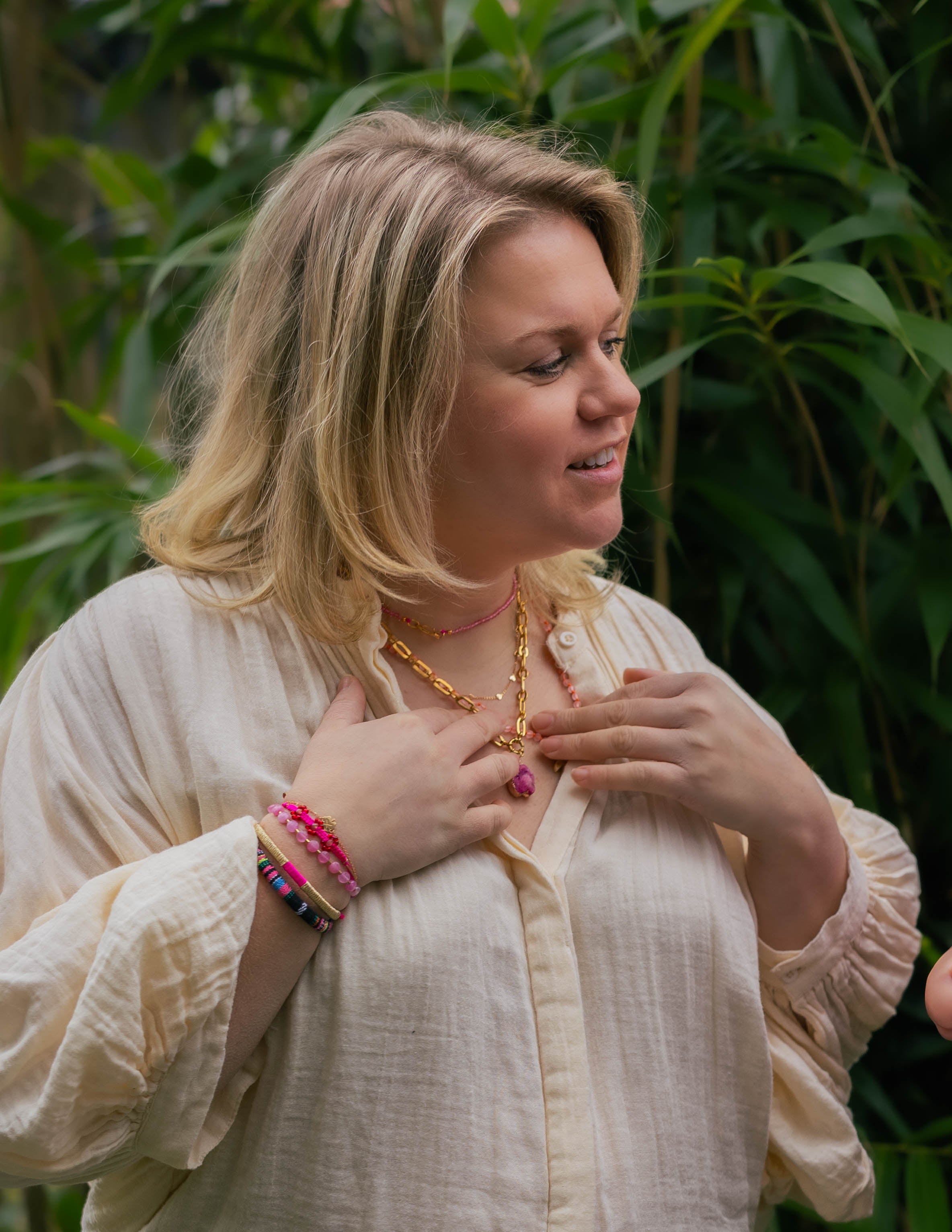 Bert Armband Bangle S Goud/Lime