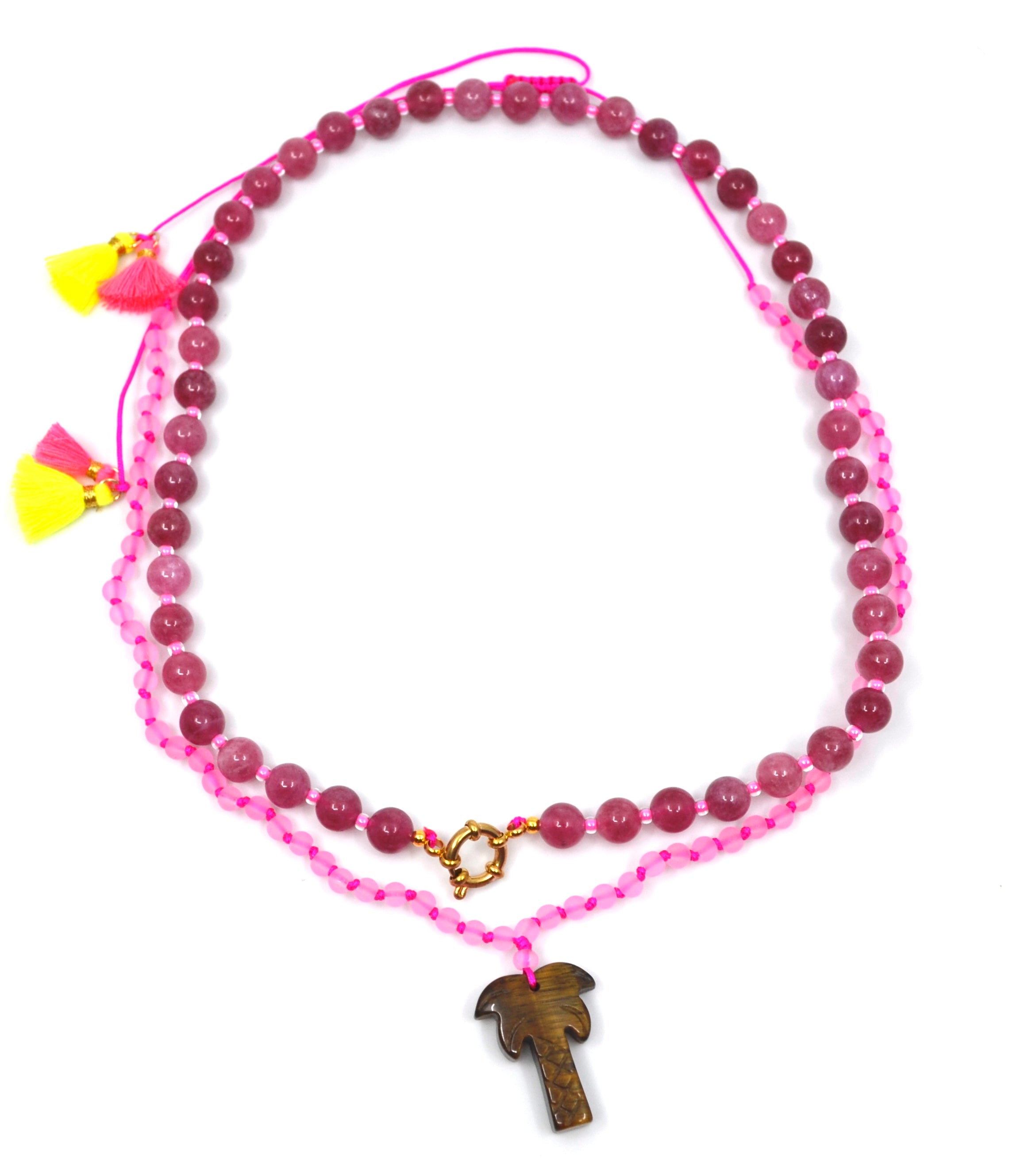 Bert Ketting Rood/Roze Jade