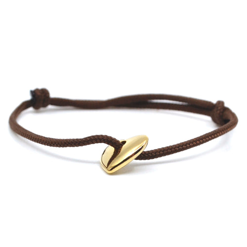 By Trend Armband Limited Nylon Full Heart Bruin