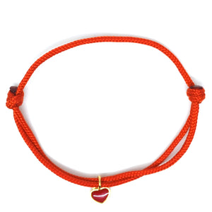 By Trend Armband Limited Nylon Red Heart Oranje