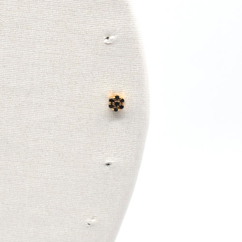 Bobby Rose Jewelry Oorbel Black Flower Stud Mini (per stuk)