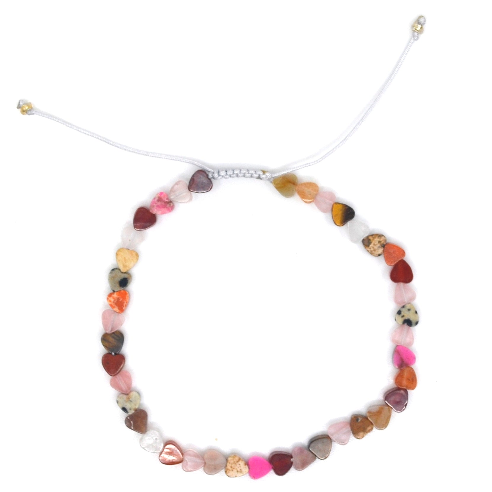 BERT Armband Hartjes Edelsteen Naturel Mini