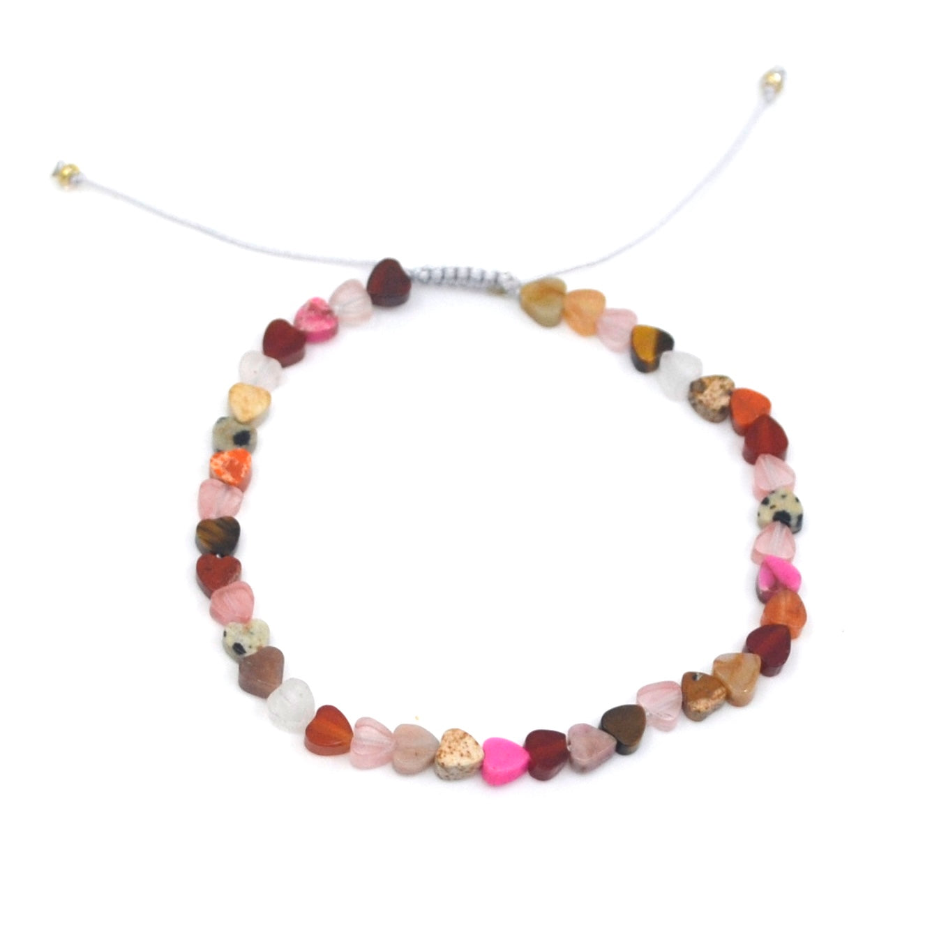 BERT Armband Hartjes Edelsteen Naturel Mini