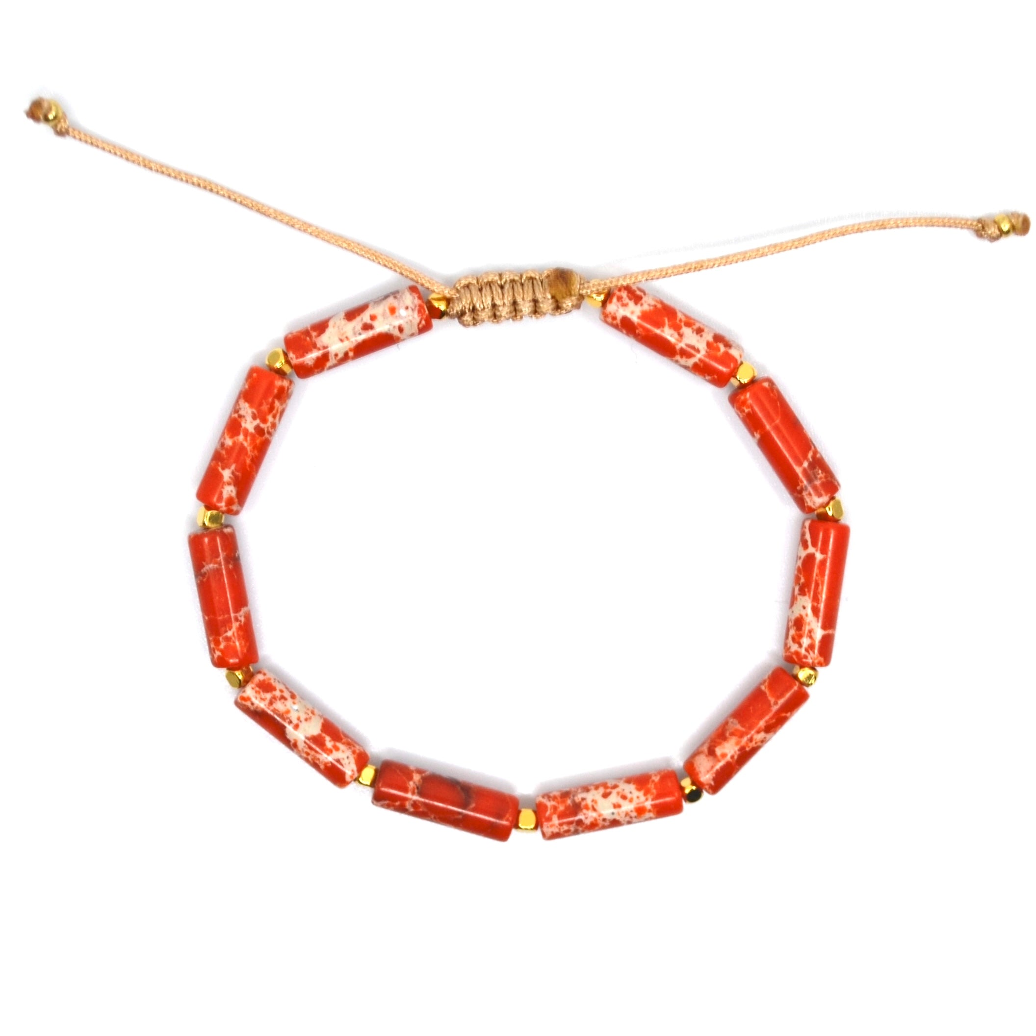 Bert Armband Cilly Geverfde Jaspis Oranje