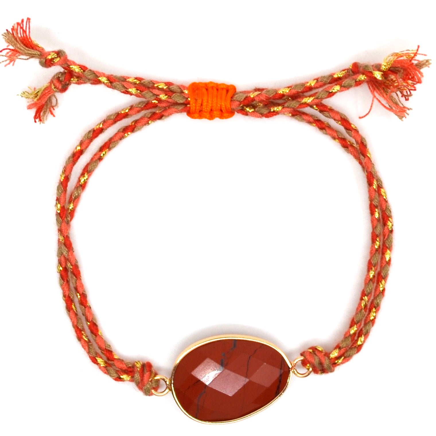 Bert Armband Precious Stone Rode Jaspis