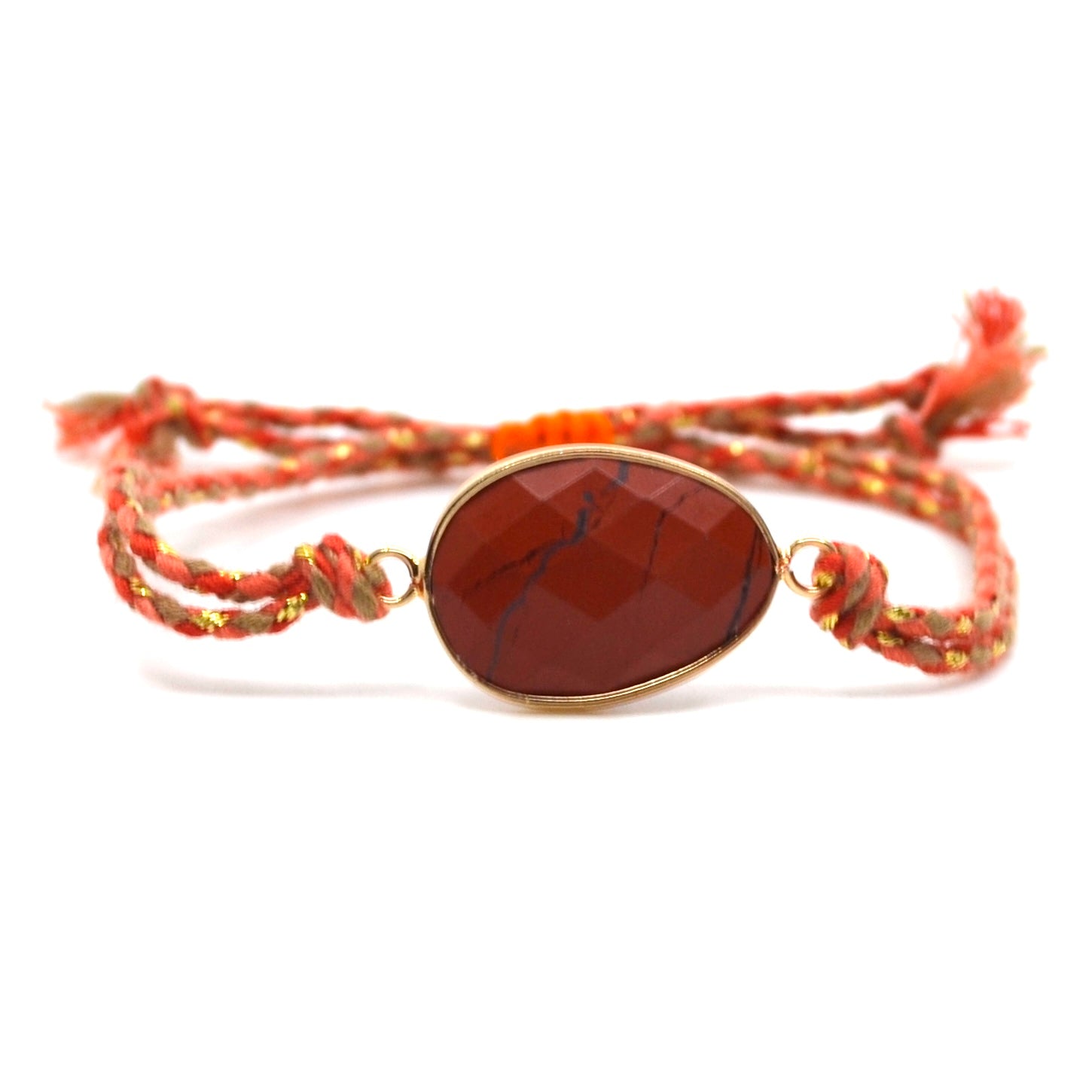 Bert Armband Precious Stone Rode Jaspis