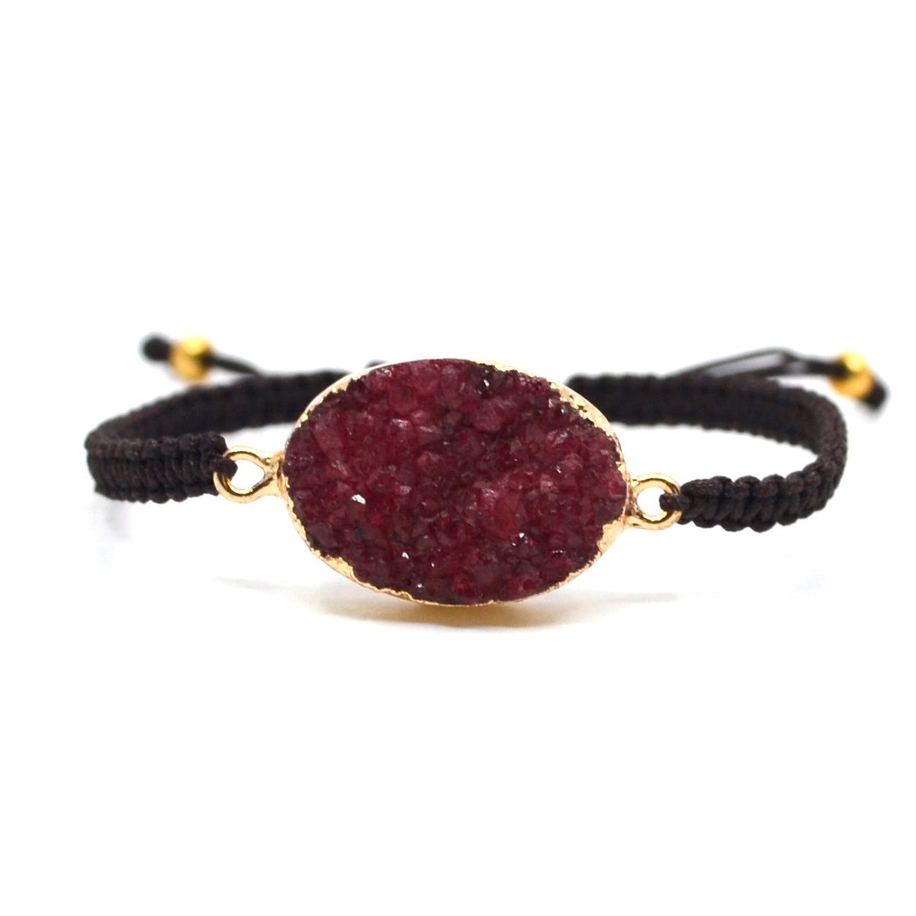 Bert Armband Druzy Bordeaux