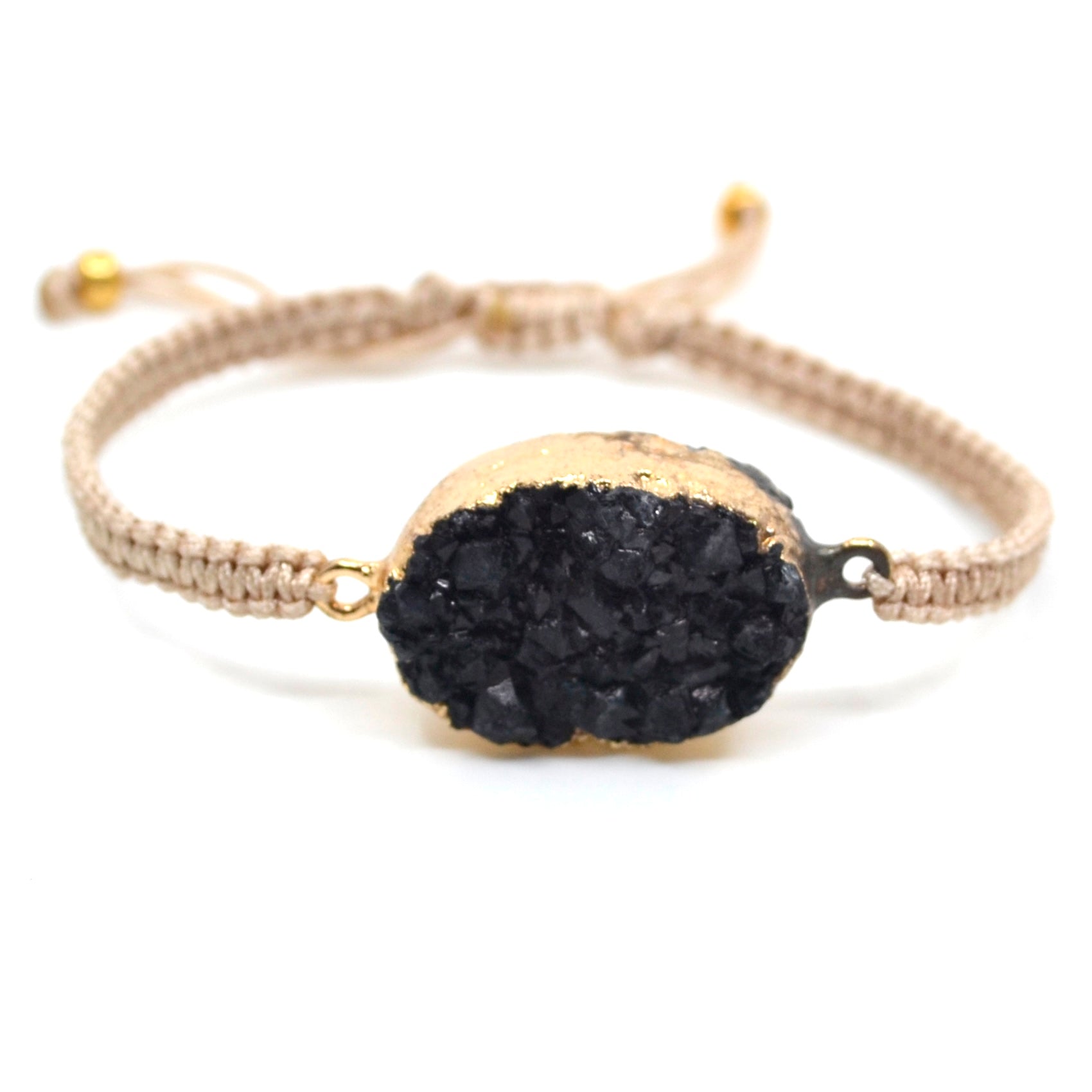 Bert Armband Druzy Zwart