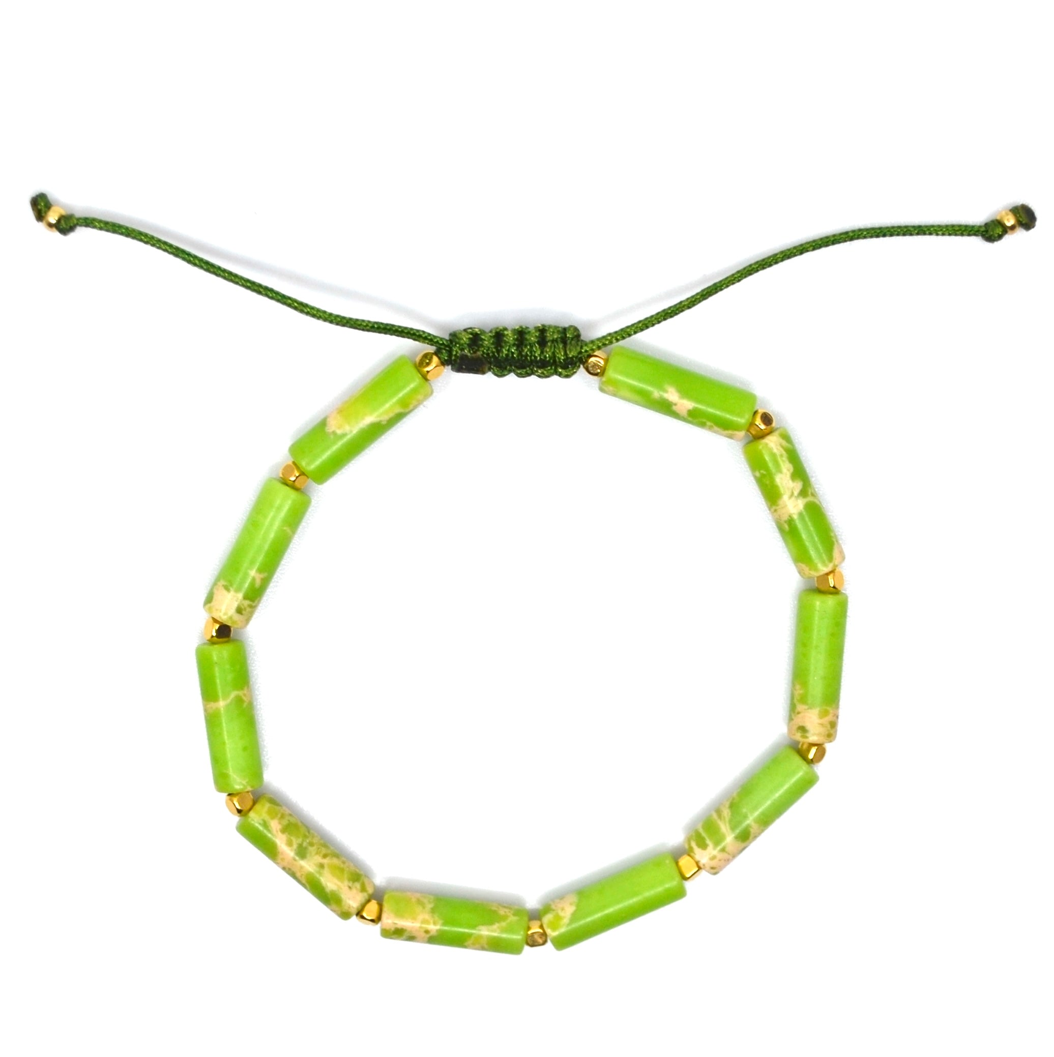 Bert Armband Cilly Geverfde Jaspis Groen