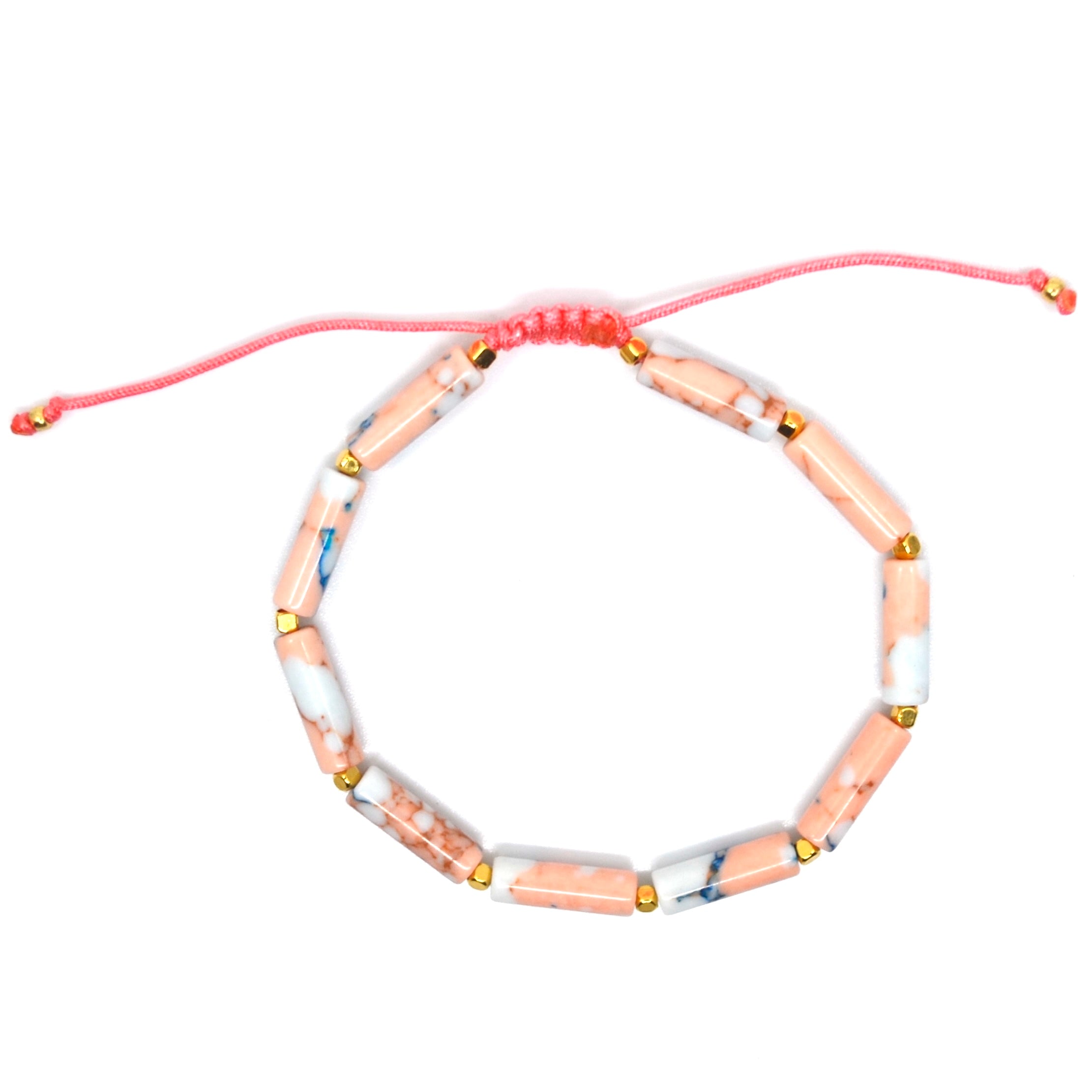 Bert Armband Cilly Geverfde Jaspis Perzik