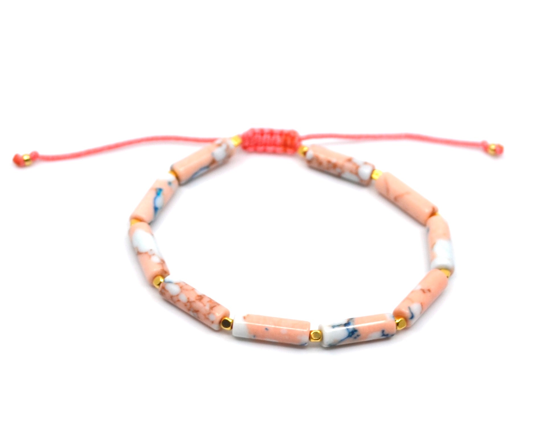 Bert Armband Cilly Geverfde Jaspis Perzik