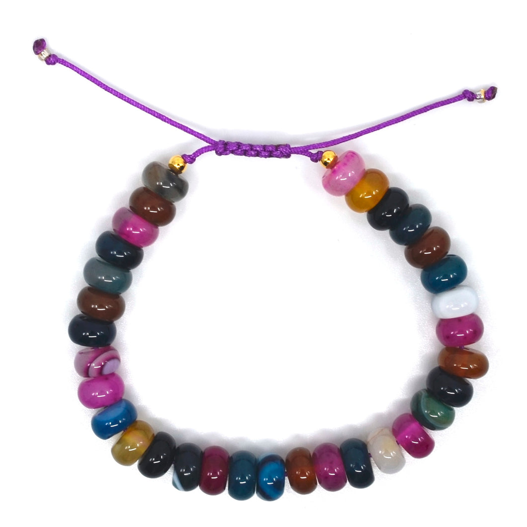 Bert Armband Stones Multicolor (Agaat)