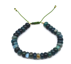 Bert Armband Stones Groen (Agaat)