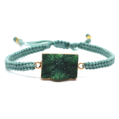 Bert Armband Druzy Square Groen