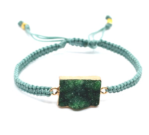 Bert Armband Druzy Square Groen