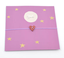 Afbeelding in Gallery-weergave laden, Bert Armband Love Roze Glitter (kies uit meerdere kleuren koord)