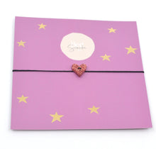 Afbeelding in Gallery-weergave laden, Bert Armband Love Roze Glitter (kies uit meerdere kleuren koord)