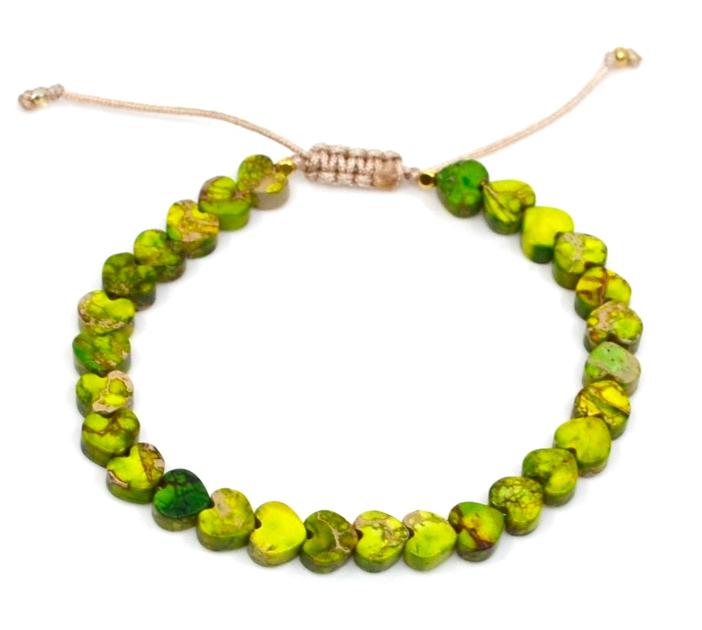 Bert Armband Moederdag Harten Groen