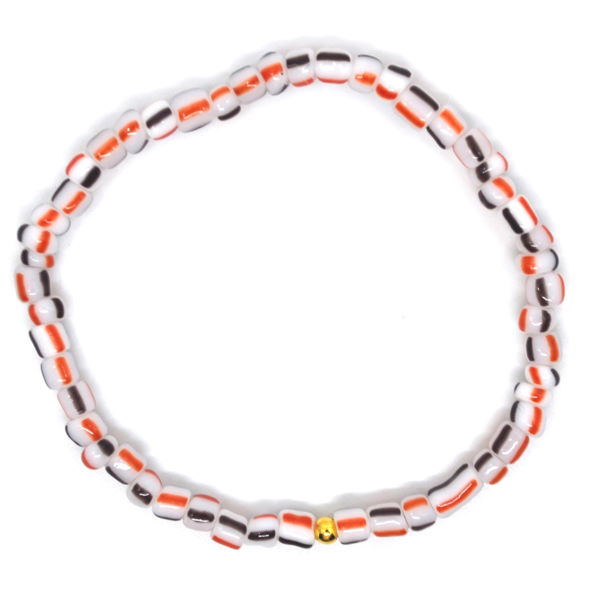 Bert Armband Funky Wit Oranje Bruin