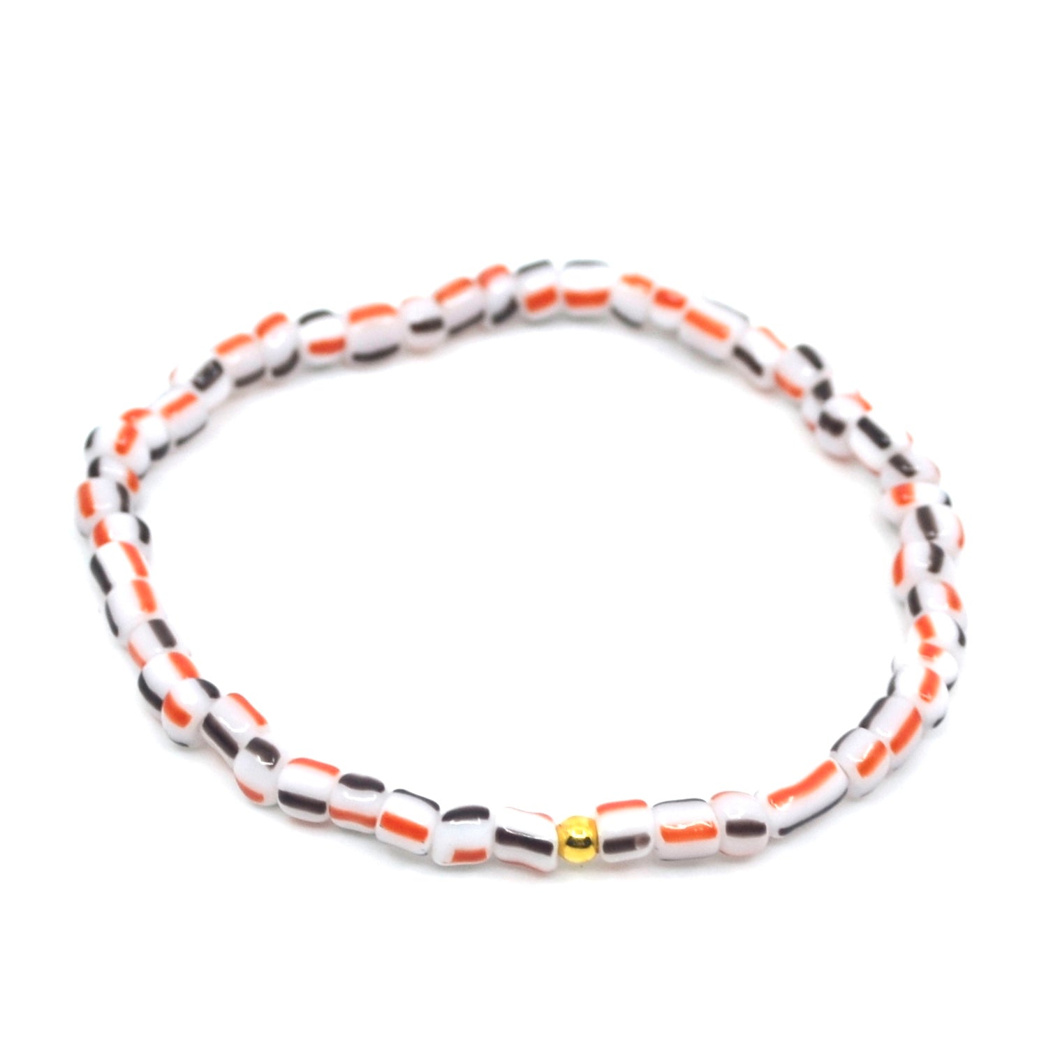 Bert Armband Funky Wit Oranje Bruin