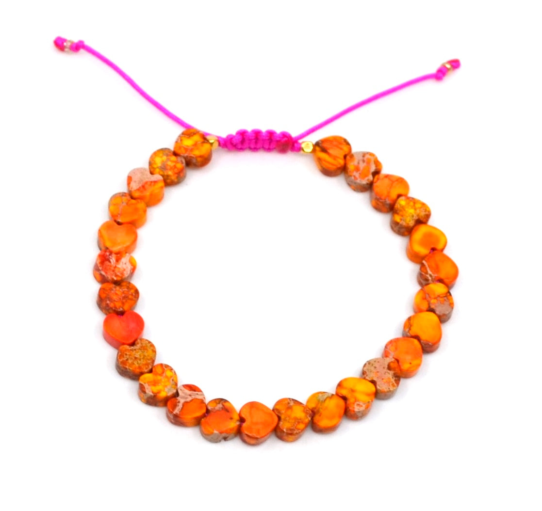 Bert Armband Moederdag Harten Oranje