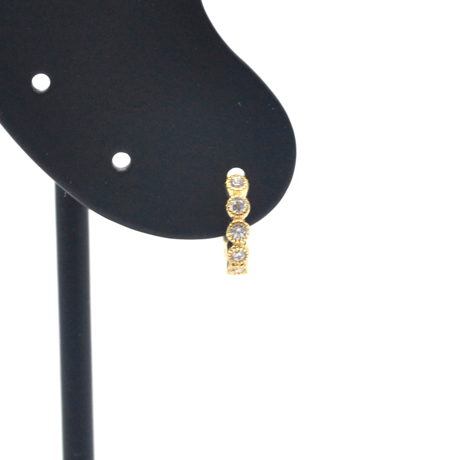 Bobby Rose Jewelry Oorbel White Swarovski Clip (Per stuk)