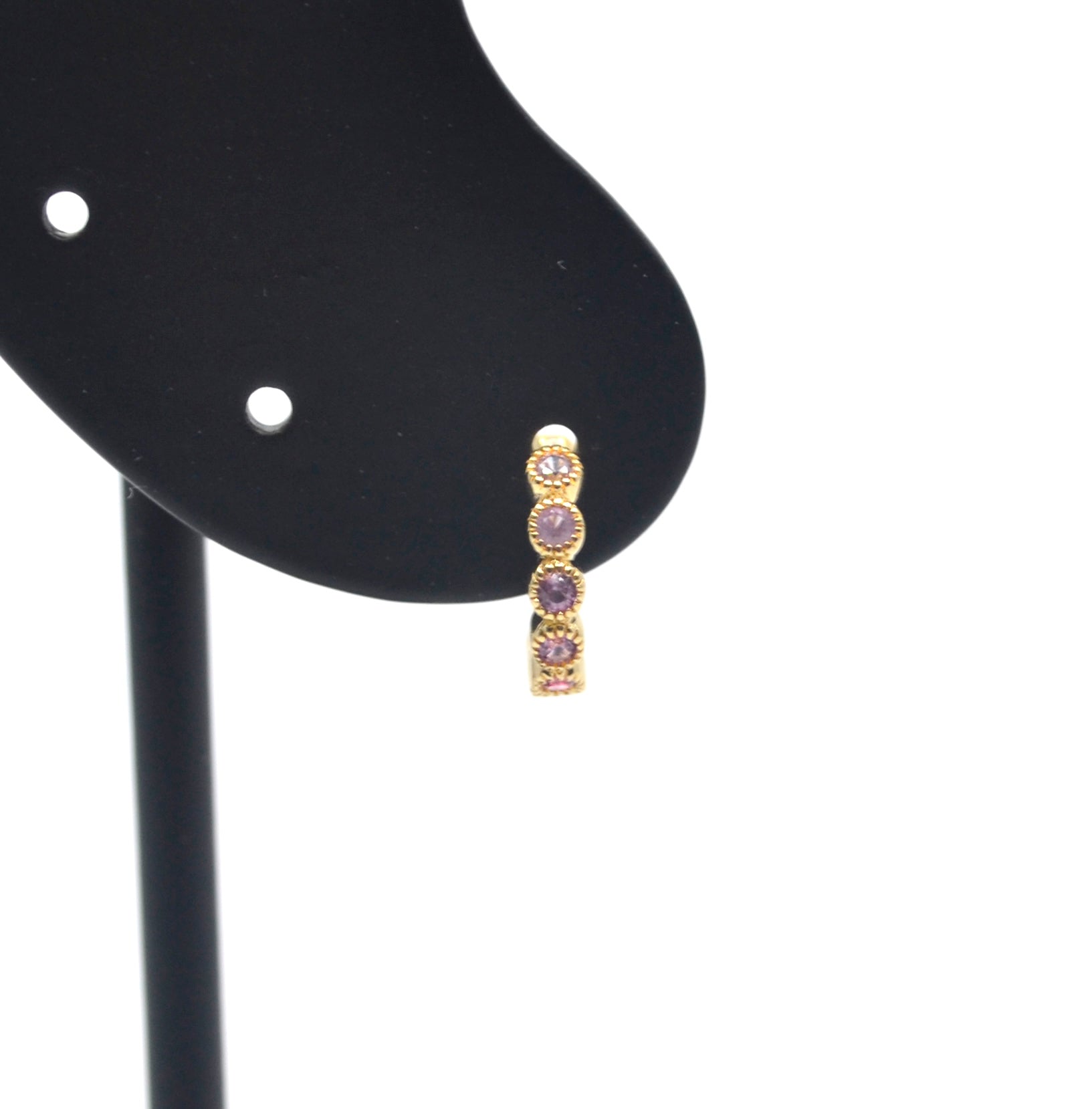 Bobby Rose Jewelry Oorbel Multi Pink Swarovski Clip (Per stuk)