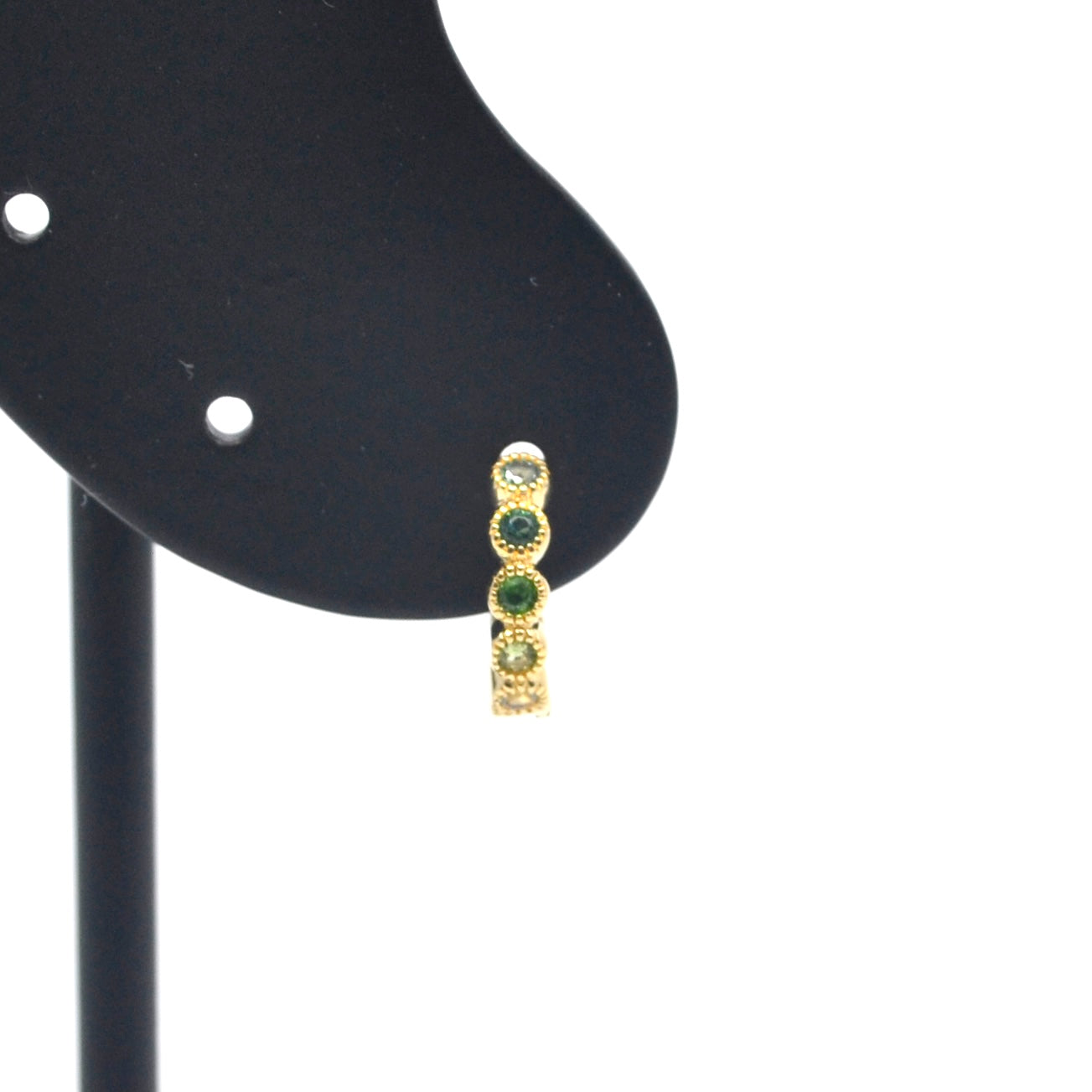 Bobby Rose Jewelry Oorbel Multi Green Swarovski Clip (Per stuk)