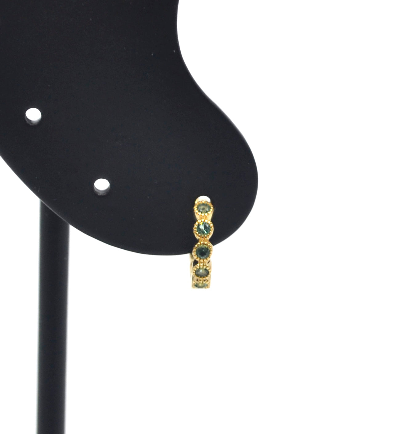 Bobby Rose Jewelry Oorbel Olive Green Swarovski Clip (Per stuk)