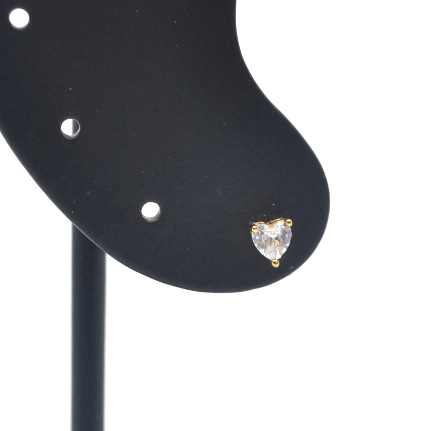 Bobby Rose Jewelry Oorbel Heart White (per stuk)