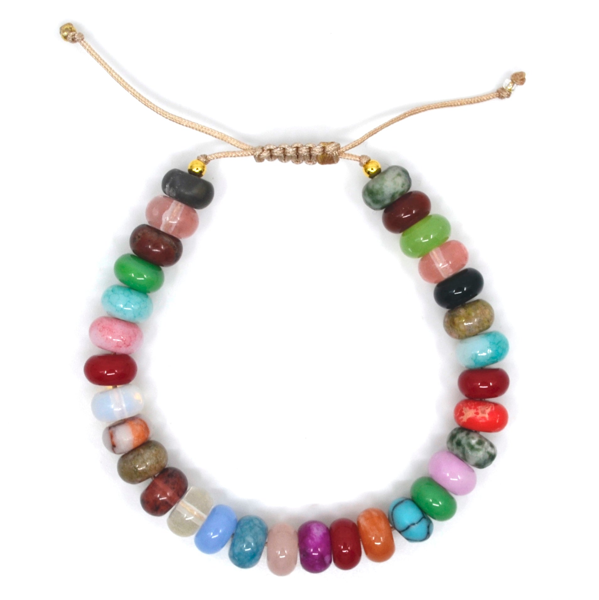 Bert Armband Natuursteen Mix L