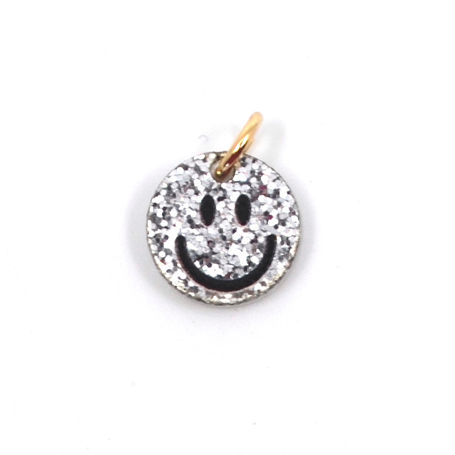 Bert Bedel Smiley Zilver Glitter