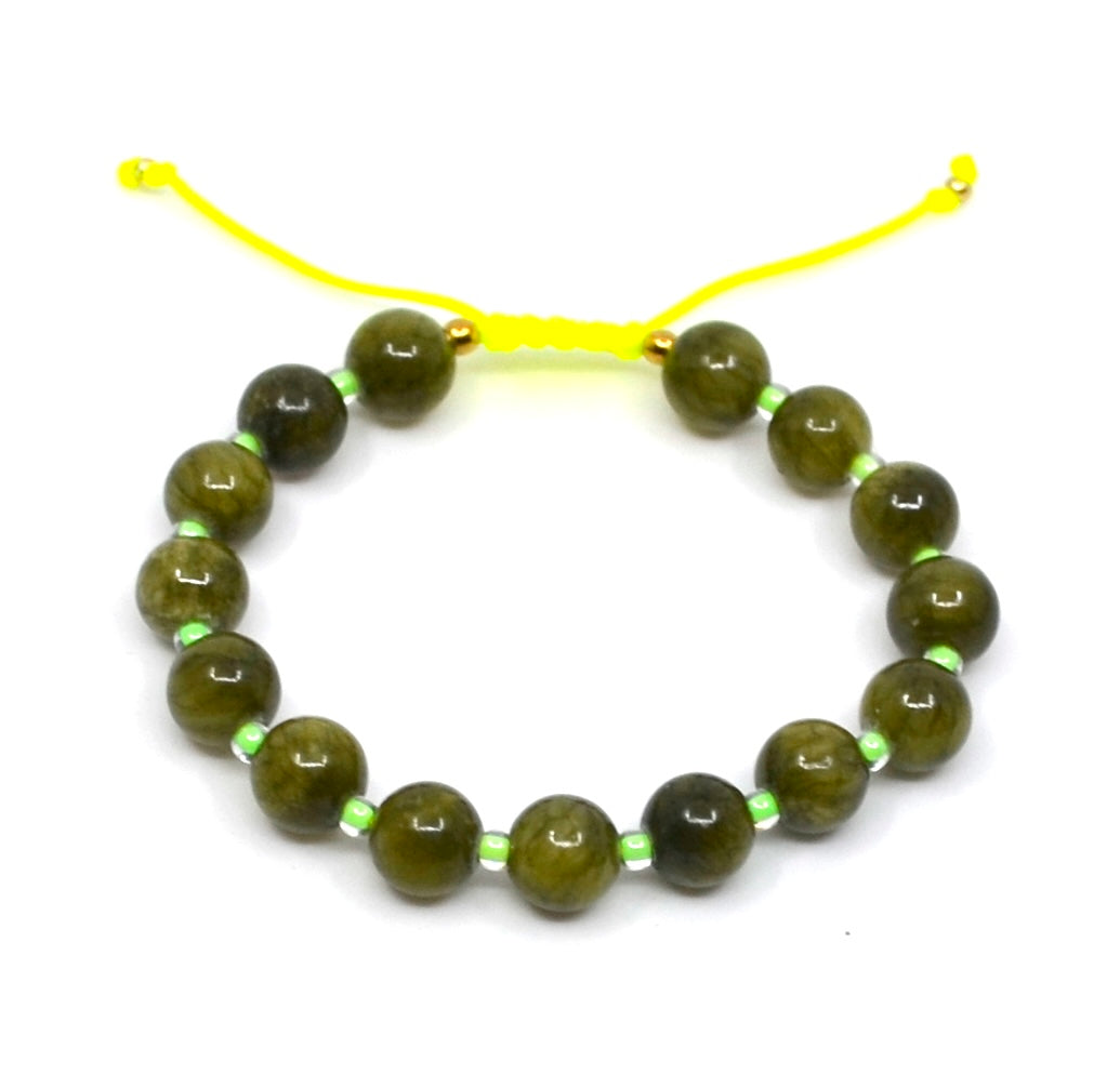 BERT Armband Olijfgroen Jade