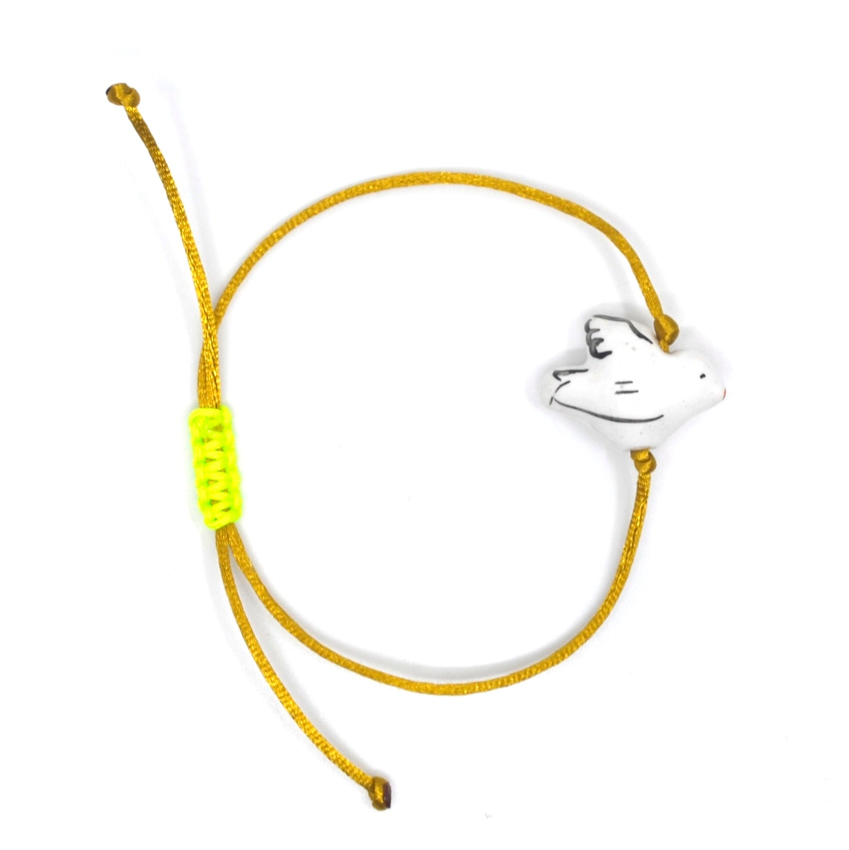 Bert Armband Vredesduif (kies uit meerdere kleuren koord)